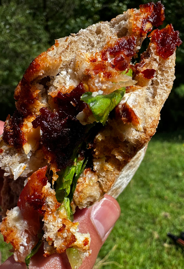 In a sandwich